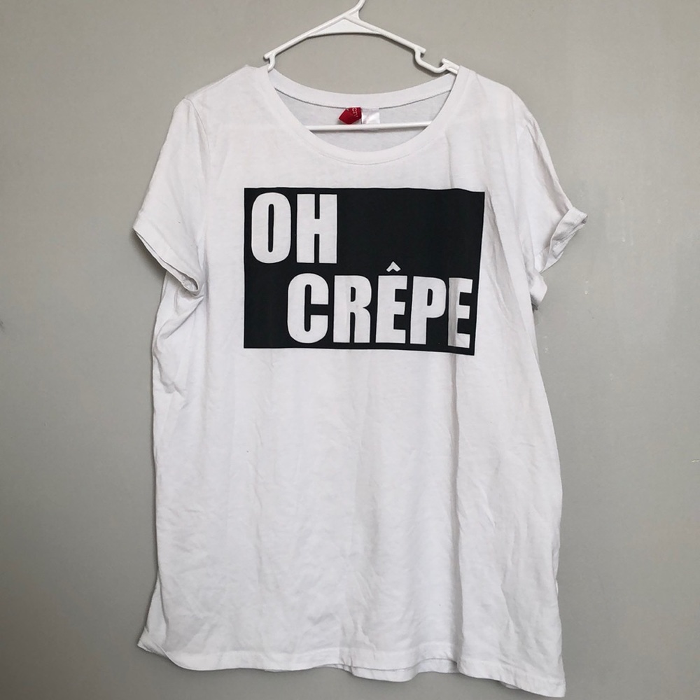 OH CRÊPE Tee! Size Large